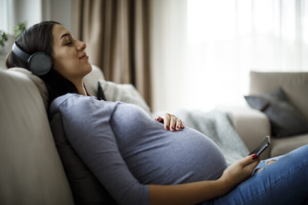 Woman enjoying pregnancy